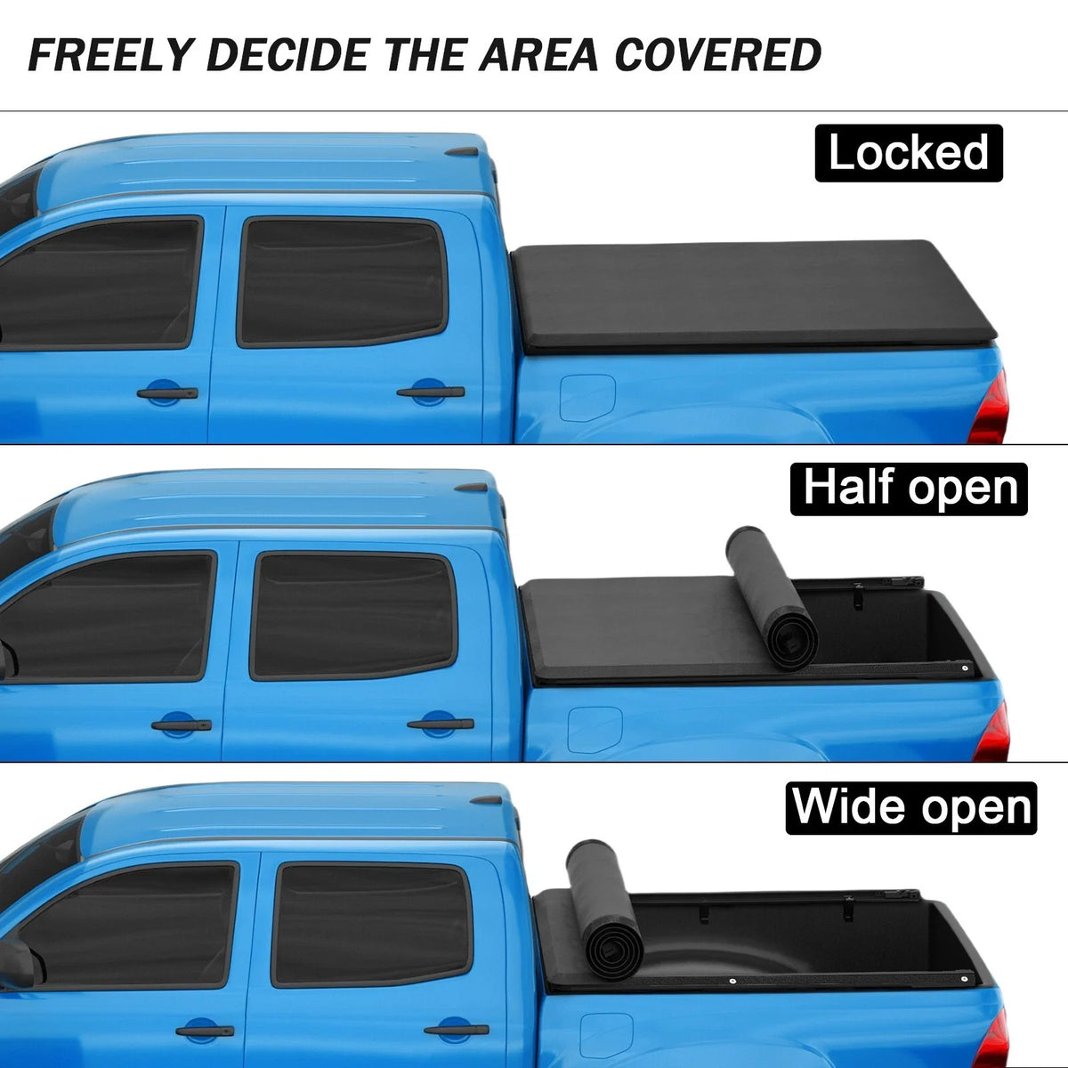 Roll Up Tonneau Cover for Toyota Tundra (2007–2021) 5.5 ft Short Bed