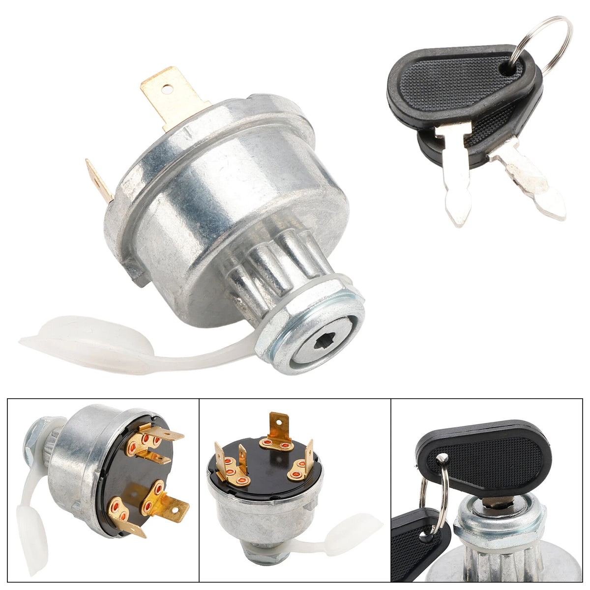 Ignition Starter Key Switch for Massey Ferguson TO35 MF35 MF50 MF65 (I050-A120)