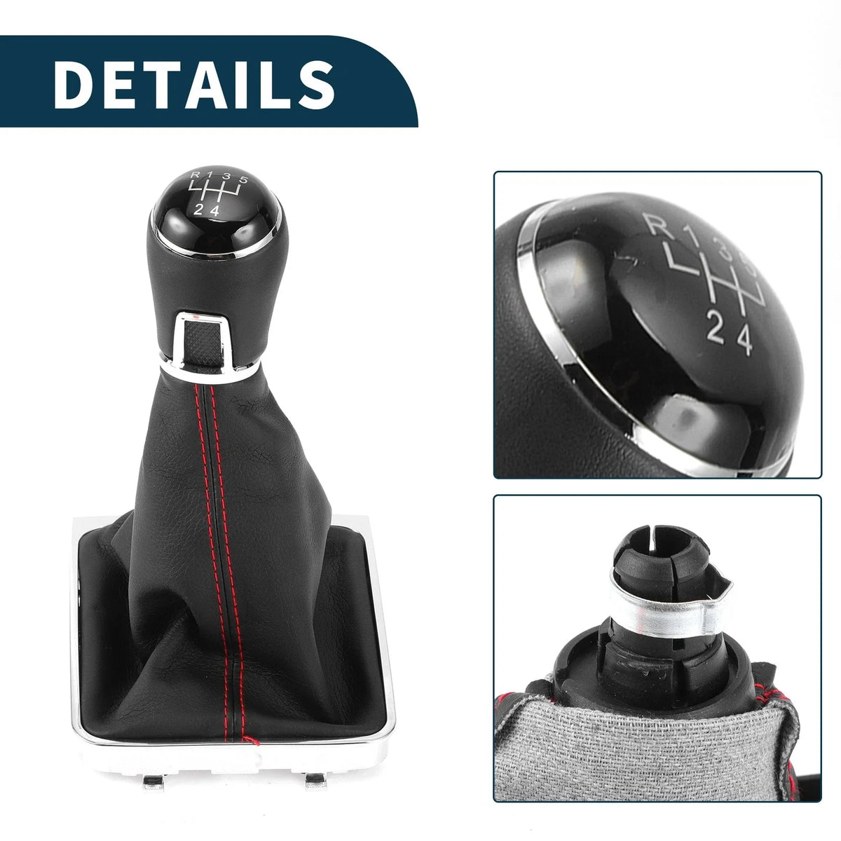 5 Speed Gear Shift Knob with Cover for Volkswagen Passat (2005–2011) Faux Leather