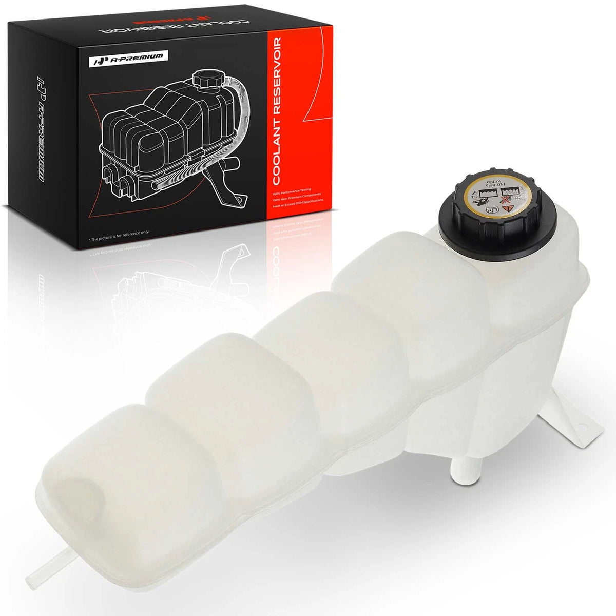 Front Coolant Expansion Tank w/ Cap for Ford F-250 Super Duty (1999–2004) - 2C3Z8A080AA, 6C358A080AC, 3C348A080B