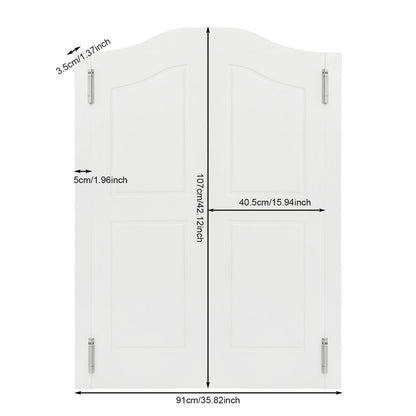 Solid Wood Partition Double Door for Shop Entrance (91-107cm/36-42in)