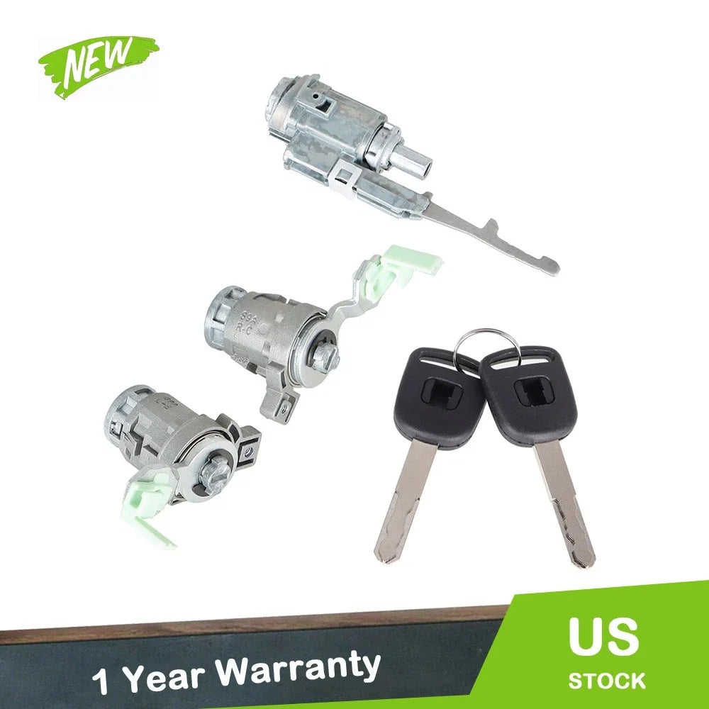 Ignition Switch Cylinder + Door Lock Cylinder + Key for Honda CR-V (2002–2006)