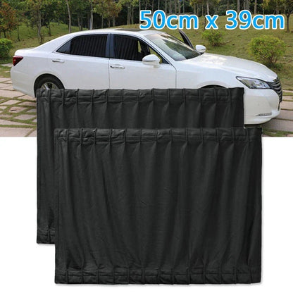 Casement Curtain Anti-UV Sunshade Visor 50x39cm 2x for Car