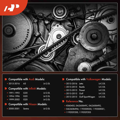 Serpentine Belt for Nissan Sentra, Volkswagen Jetta, Passat