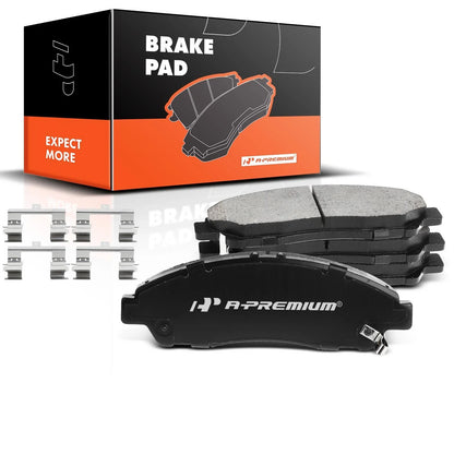 Set of 4 Front Ceramic Brake Pads for Honda Pilot (2009–2014) Acura MDX (2007–2013)