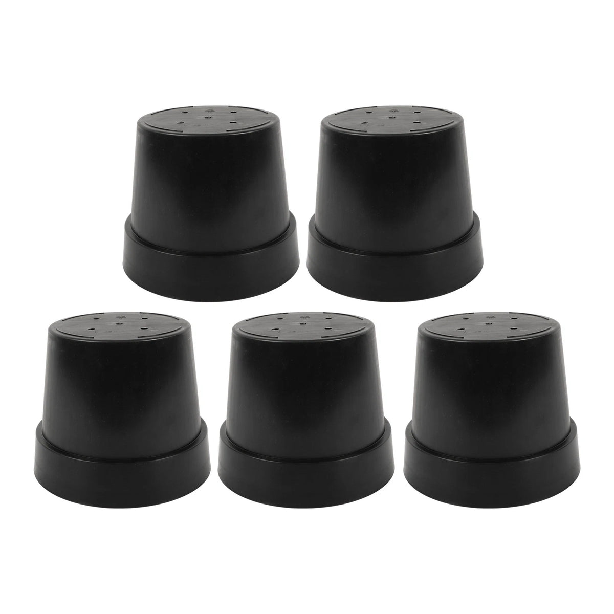 5 Pack 5 Gallon Black Plastic Nursery Pots for Plants (302424cm)