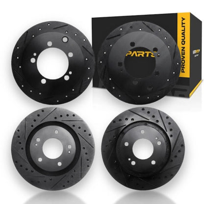 Rotor Set for Mitsubishi Outlander (2005–2006) | Drilled and Slotted | ALX-PAU-DF-8004-72082-CLA1