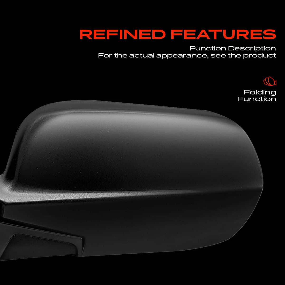 Driver Power Adjust Side Mirror w/ Power Fold for Honda CR-V (2012–2016) 76250-T0A-A01, HO1320270