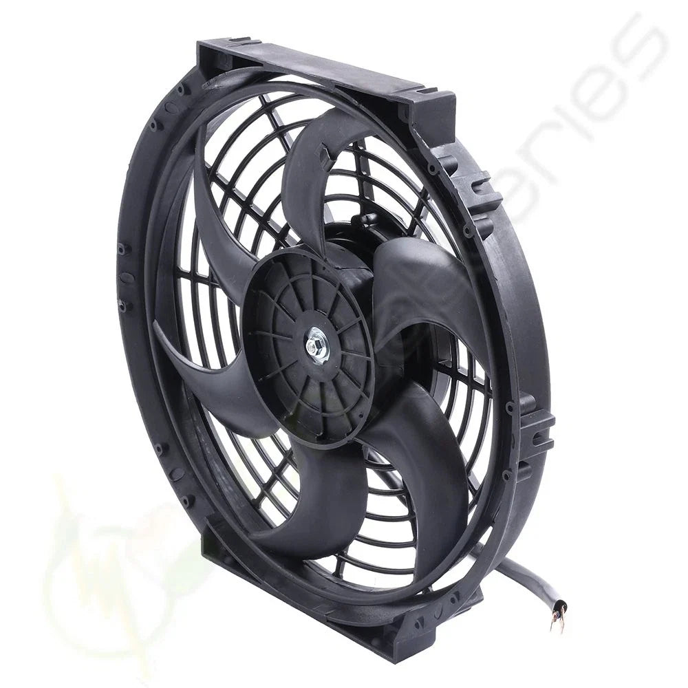 2X 10" Radiator Condenser Cooling Fan for Audi Saab Volvo BMW (Universal)