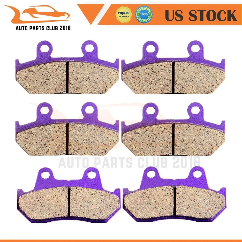 Front & Rear Carbon Fiber Brake Pads for Honda GL1500I Interstate (1993)