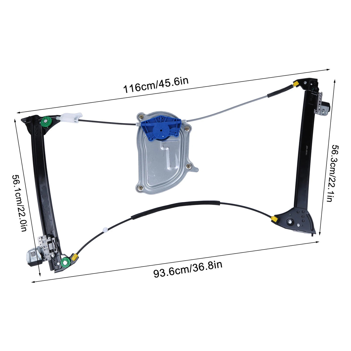 1X Front Right Window Regulator WG77Q5 for VW Beetle Convertible (2003–2010)