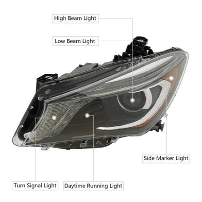 Xenon Headlight Assembly Left for Mercedes-Benz CLA-Class (2014–2016) A1179065600, A1179066800