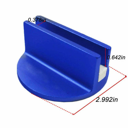 2X Blue Aluminum Slotted Magnetic Jack Pad for (XL-JACKPAD01-BU)