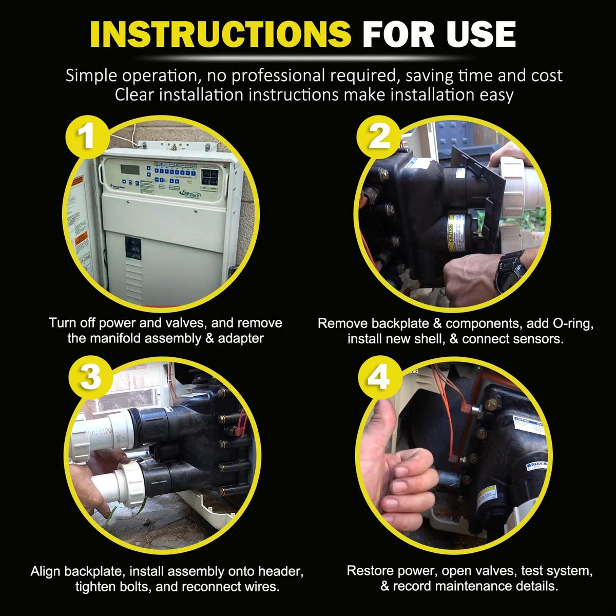 Manifold Kit for Pentair MasterTemp/Max-E-Therm 400 Pool Heater