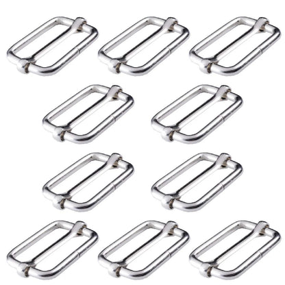 Set of 10 Adjustable Slide Buckles 1 Inch Triglide for Automotive Use