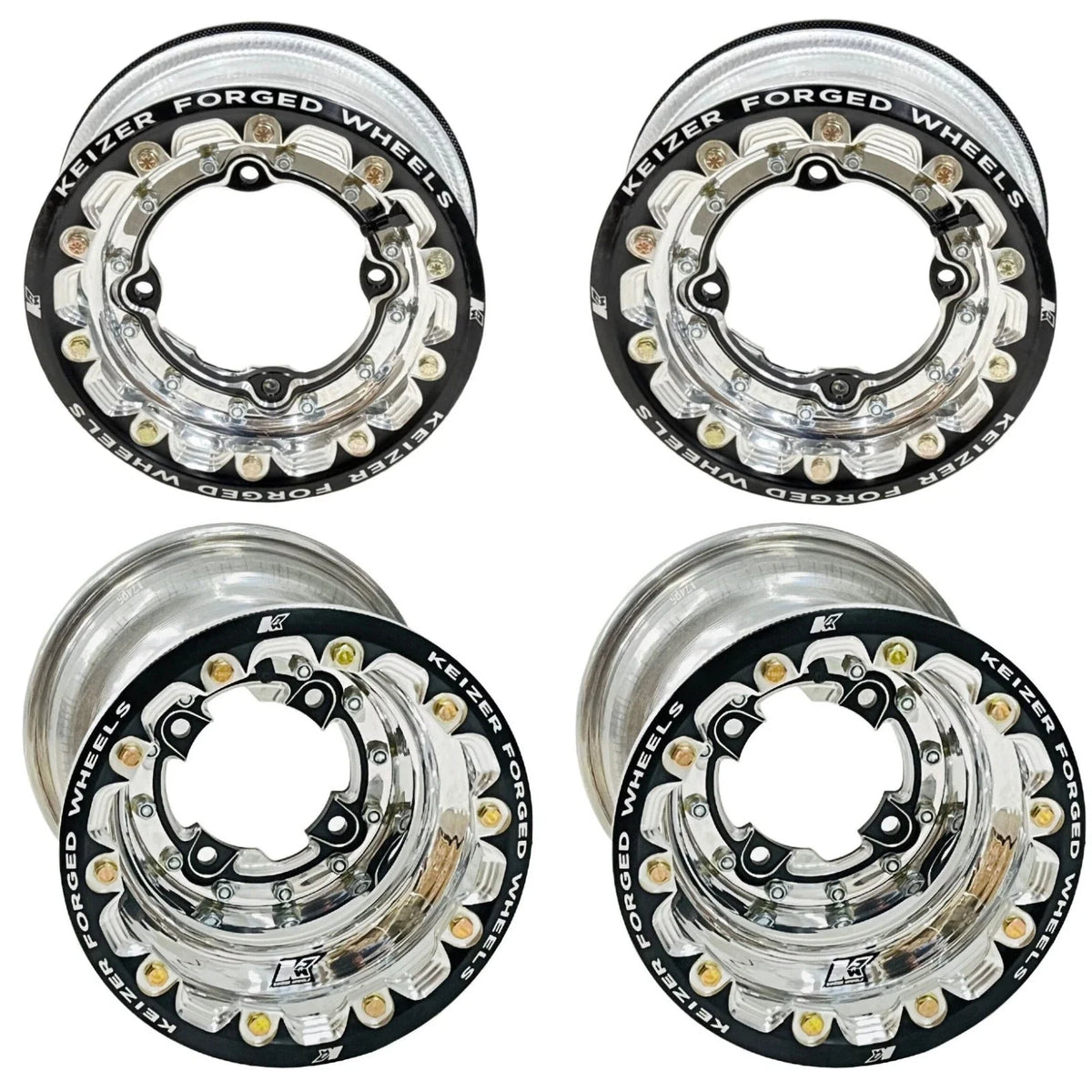 Set of 4 Keizer Forged Beadlock Rims for TRX 450R 450ER 400EX 250R (2004–2023)