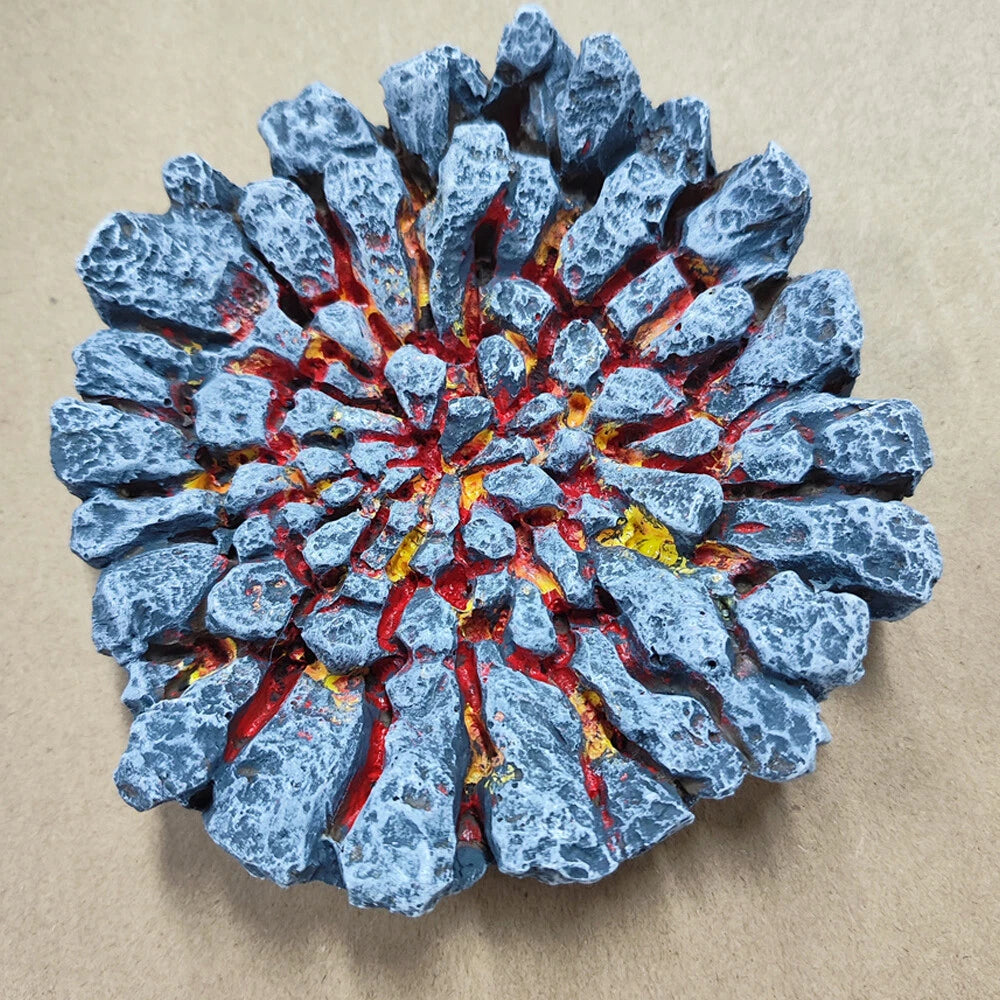 8cm/14cm LED Light Anime Model Magma Crack Figure Battle Scene Base
