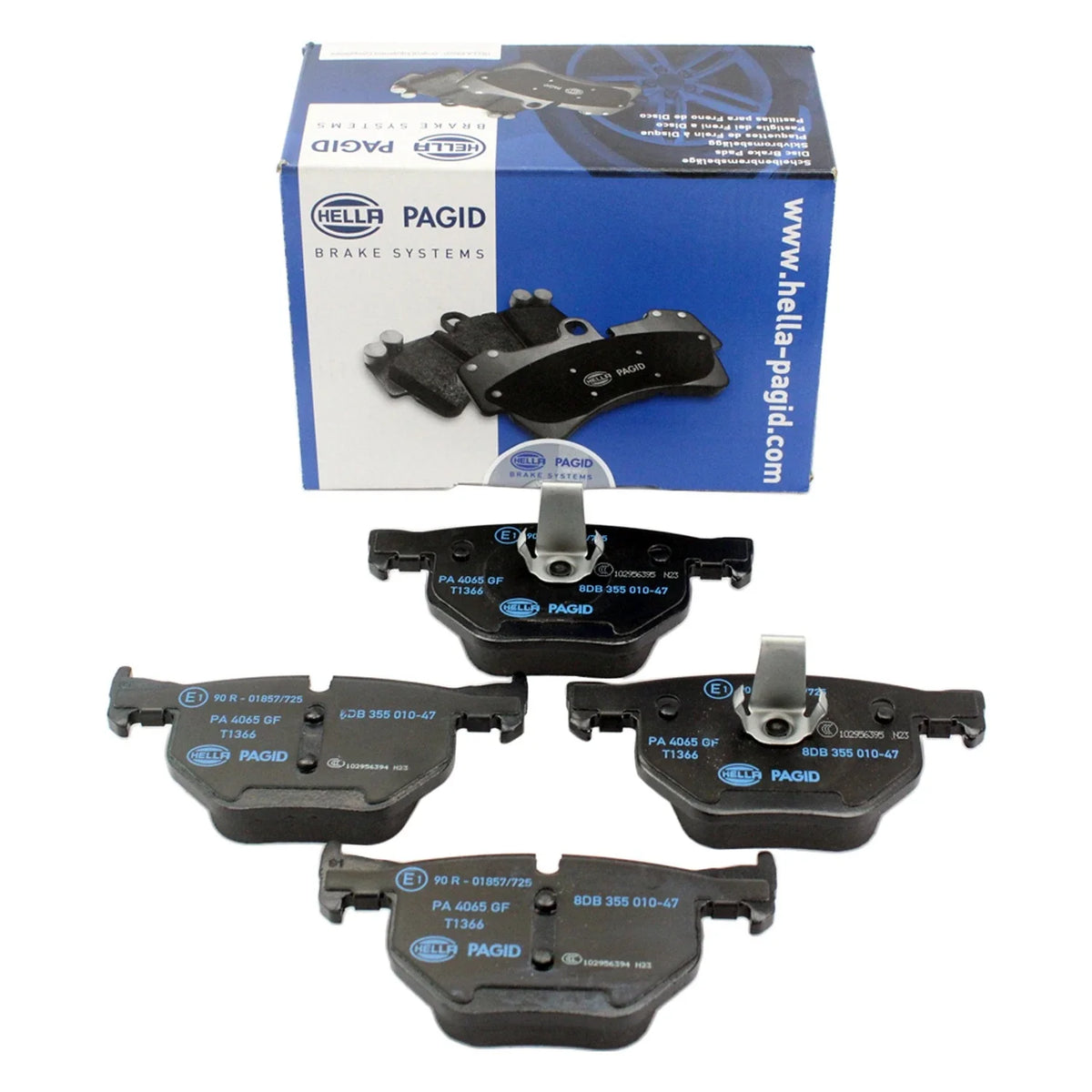 Set of 4 Hella Low-Met Rear Disc Brake Pads for BMW E60 E61 (2006–2010)