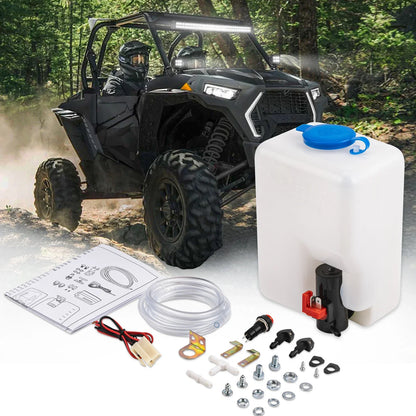 Windshield Washer Pump Reservoir Kit for Universal 12V (1.5L)