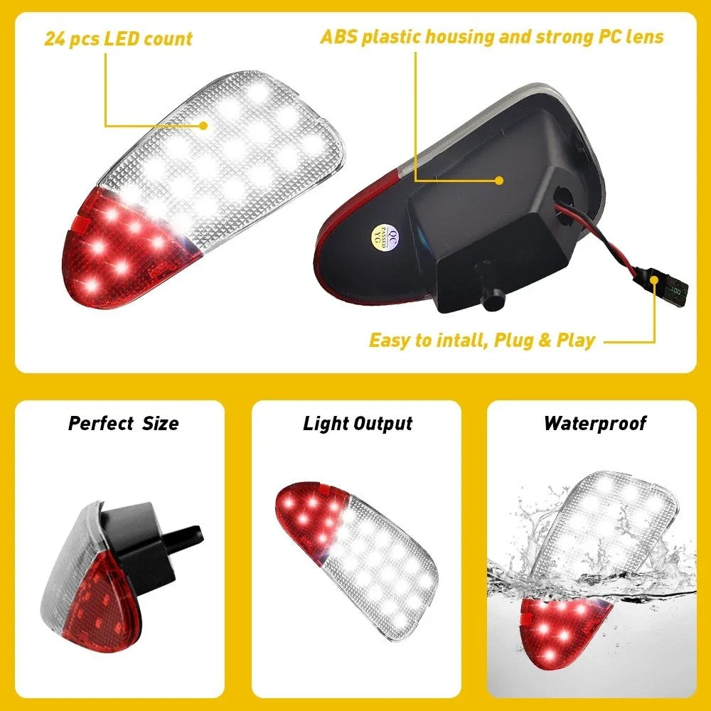 2X LED Interior Door Panel Courtesy Light Lamp for Ford F150 F250 (1997–2003)