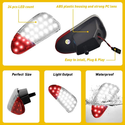 2X LED Interior Door Panel Courtesy Light Lamp for Ford F150 F250 (1997–2003)