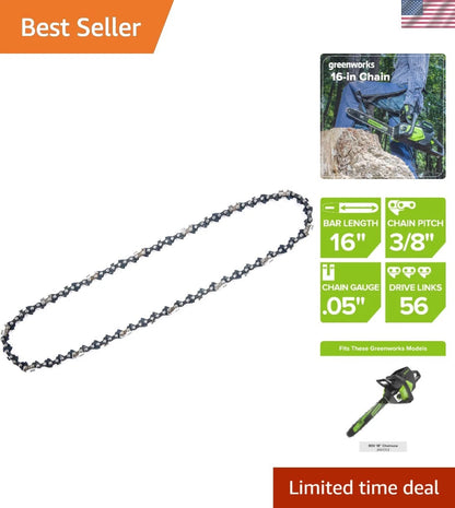 16-Inch Chainsaw Chain for Versatile (No Part Numbers Supplied)