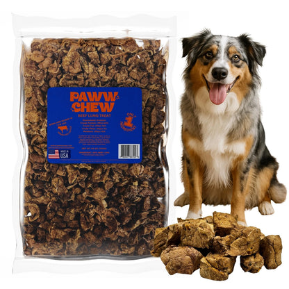 2.5 LB Beef Lung Dog Treats for Dogs - Single Ingredient, High Protein