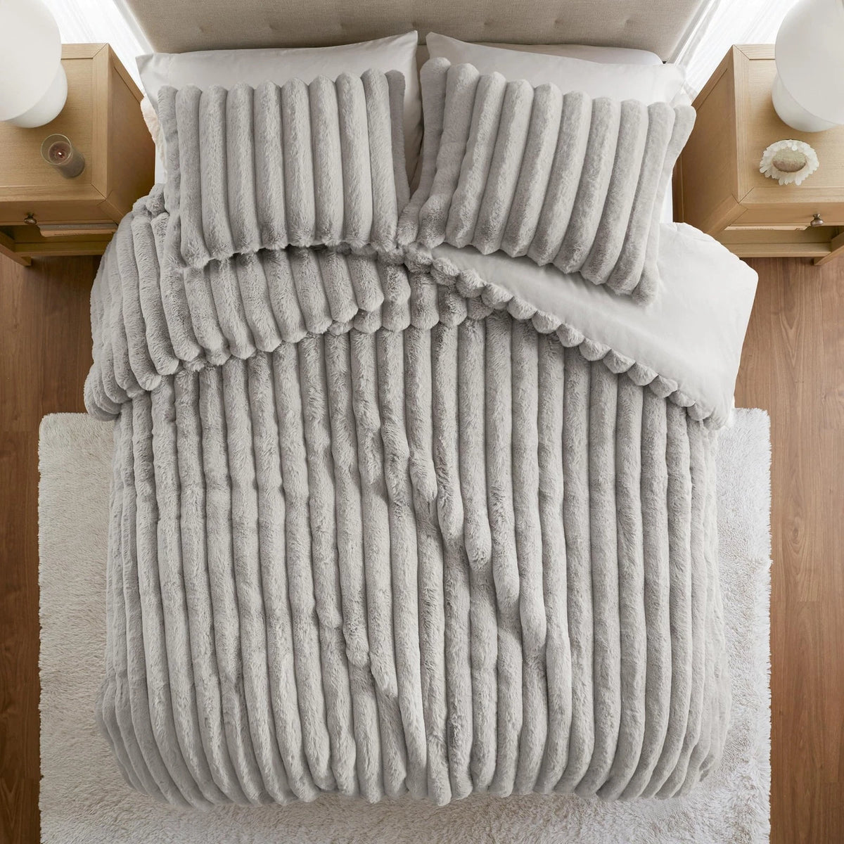 Comforter Set for Queen (Full/Queen) - Light Gray