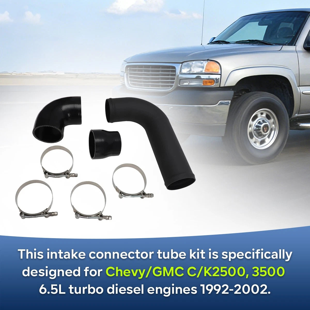 Turbo Intake Connector Tube Kit for Chevy GMC C/K2500, 3500 (6.5L Diesel)