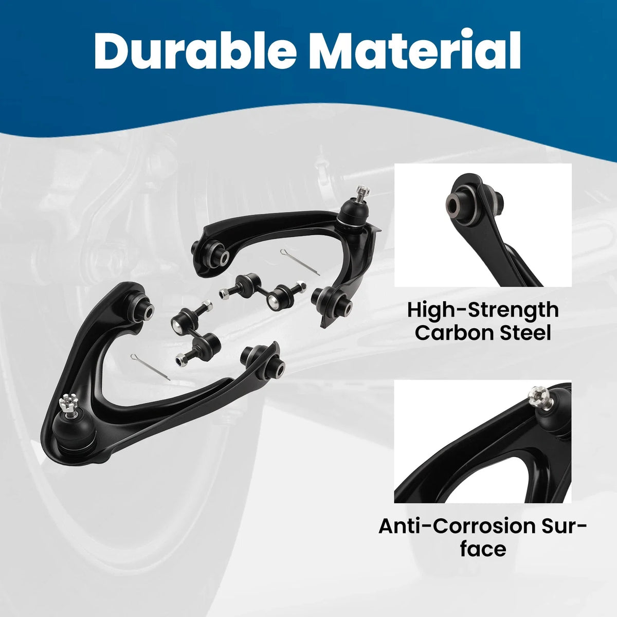 Set of 4 Front Upper Control Arms & Sway Bars for Honda CR-V (1997–2001)