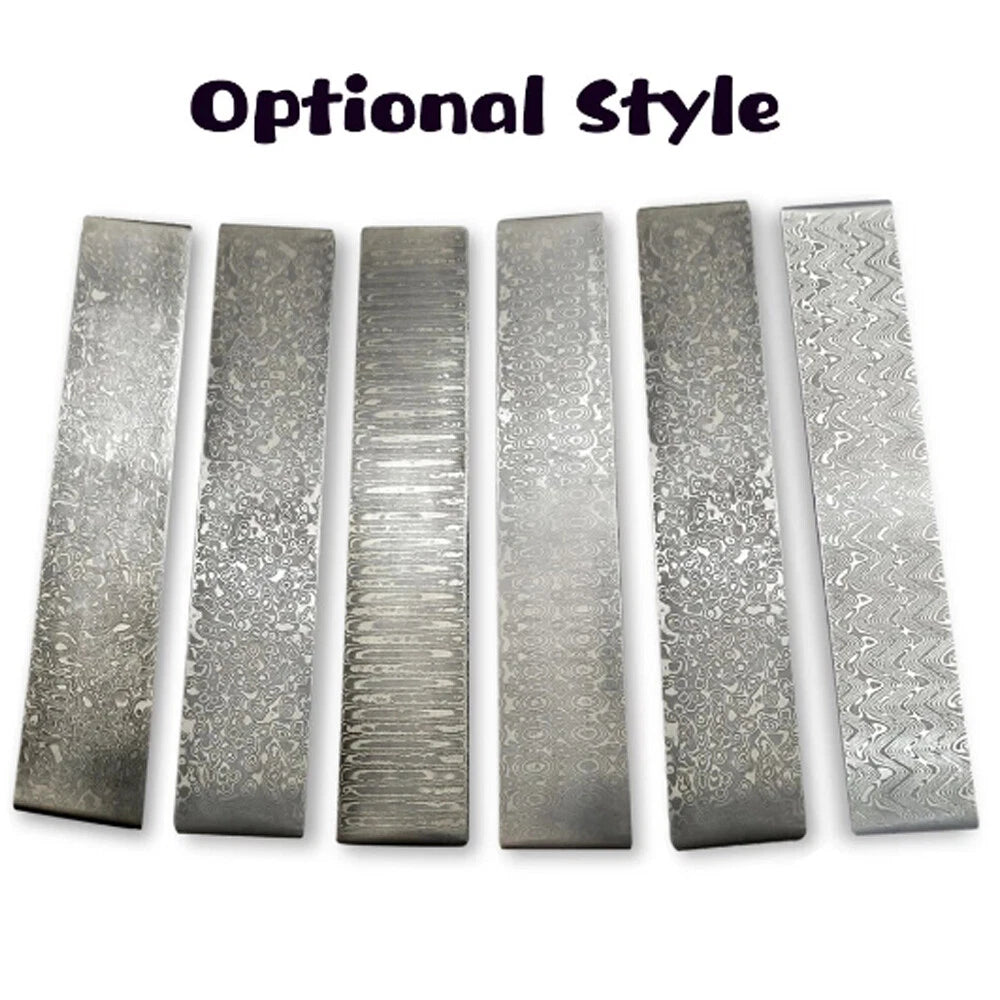 Set of 3 VG10 Damascus Steel Billet Bars for Knife Blade Blanks (150/160/220mm)