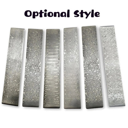 Set of 3 VG10 Damascus Steel Billet Bars for Knife Blade Blanks (150/160/220mm)