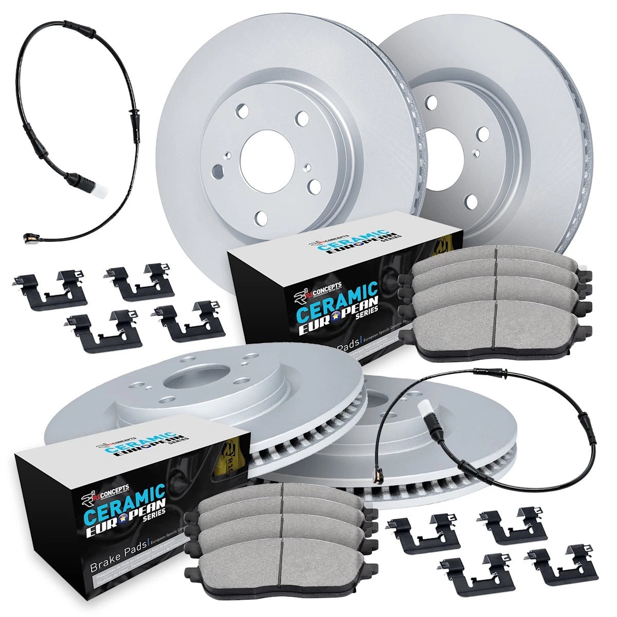 Set of 4 Brake Disc and Pad Kits for VW Porsche Cayenne (2003–2010) WDTS2-10977