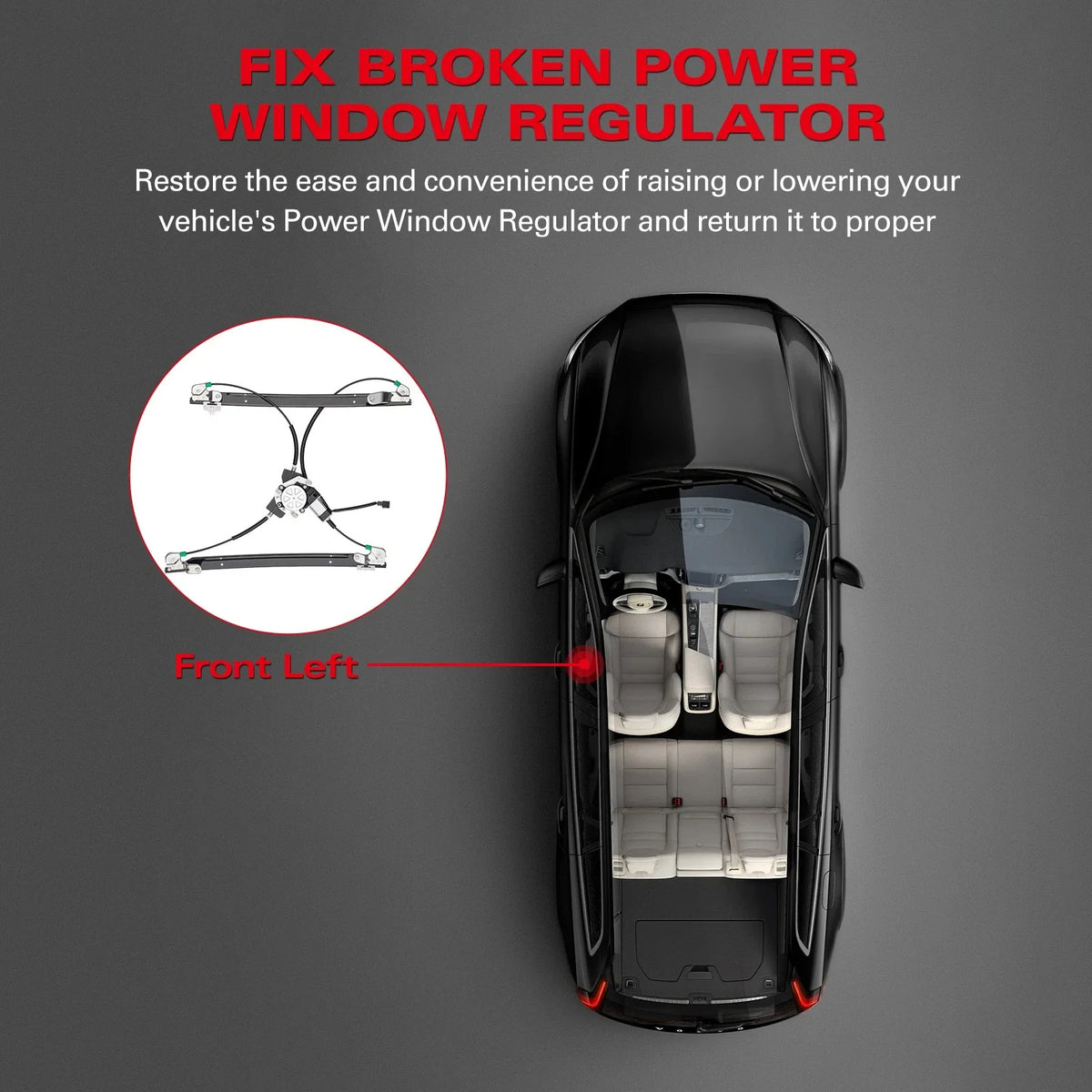 Power Window Regulator with Motor for Dodge Caravan (2001–2003) 741-823