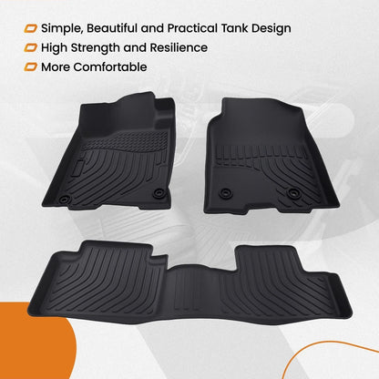 Set of 4 Black TPE Waterproof Anti-Slip Floor Mats for Acura RDX (2013–2018)