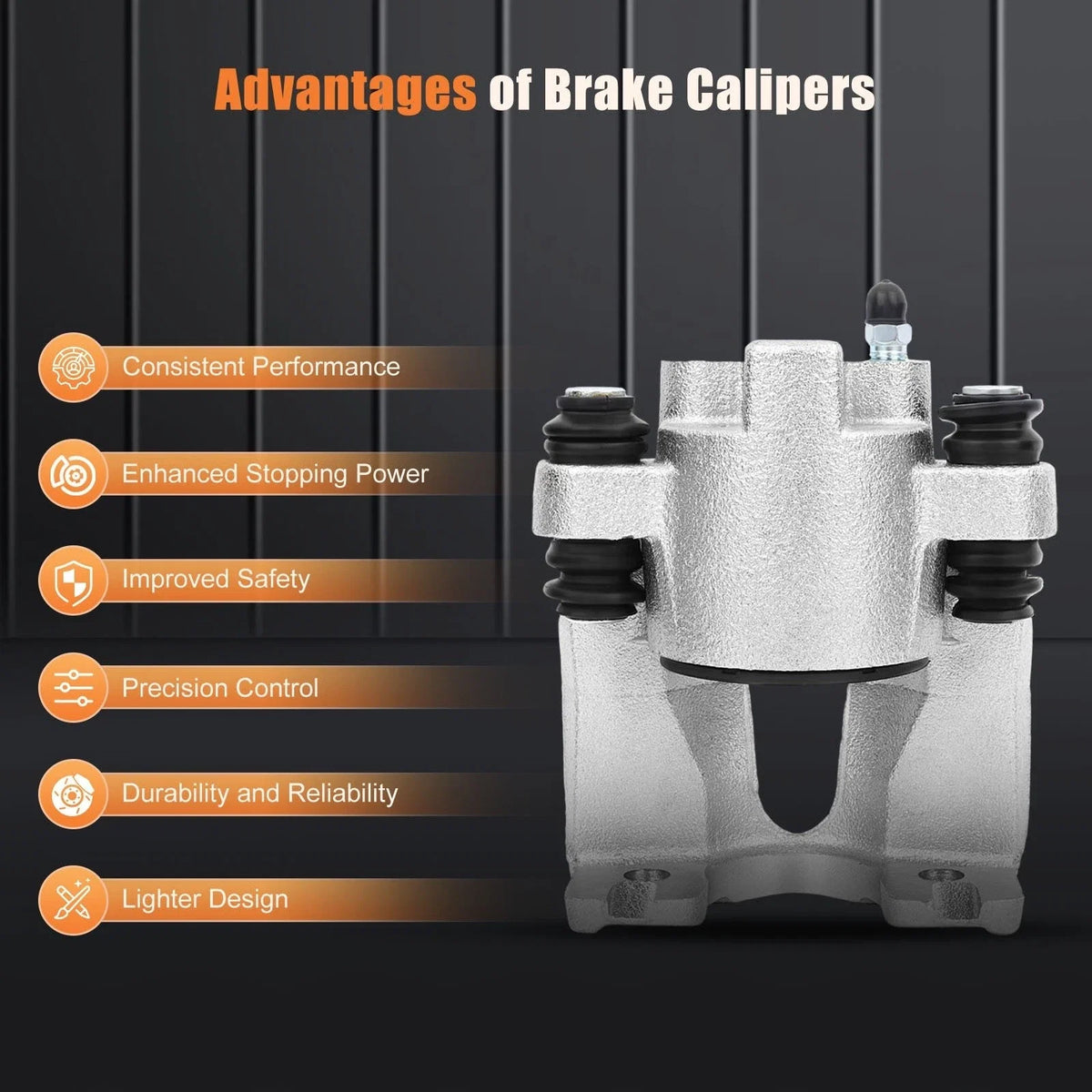 Brake Calipers w/ Bracket Kit Pair for Ford F-150 (1998–2003)