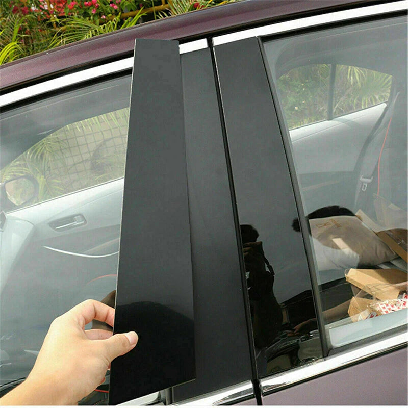 Set of 6 Gloss Black Pillar Posts for Dodge Charger (2011–2023)