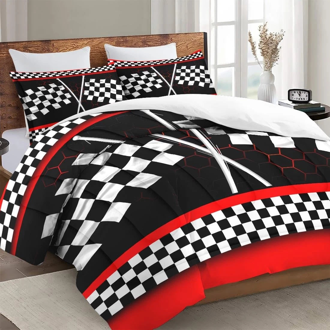 Racing Car Comforter Set for K (3 Pcs)