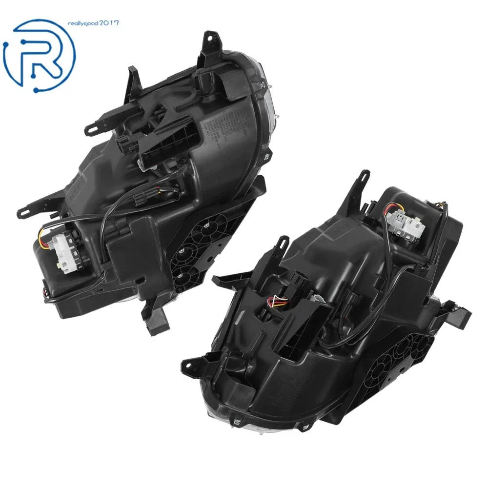 Set of 2 LED Headlight Assembly for Nissan Rogue (2014–2016) Chrome Housing