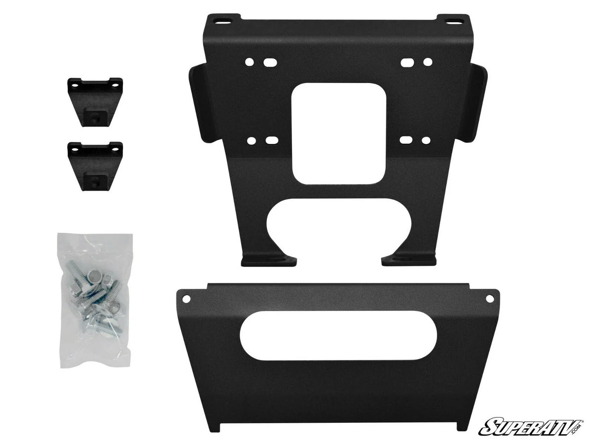 SuperATV 3500 lb Winch & Mount for Polaris RZR XP Turbo/Turbo 4 (2017–2018)