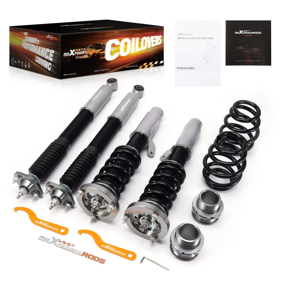Coilover Damper Adjustable Shock Suspension for BMW E46 320i 325i 330i (1998–2005)