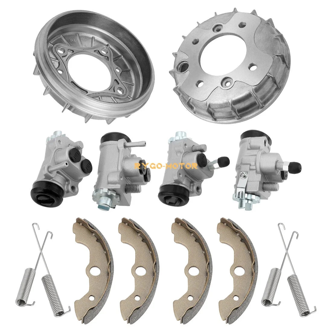 Front Brake Drum Wheel Cylinders & Shoes Kit for Honda Fourtrax 300 (1998–2000)