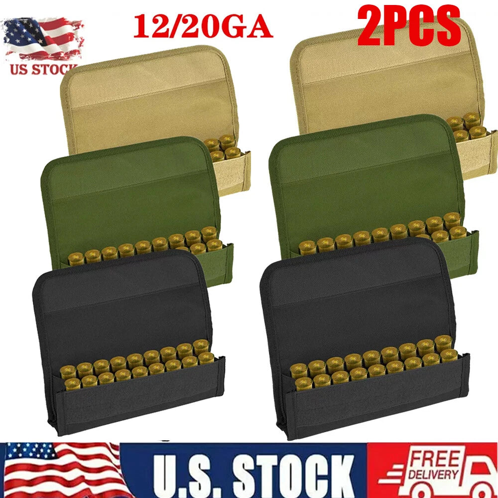 Molle Tactical Shotgun Shell Bandoliers Holder Ammo Pouch for 12/20 GA