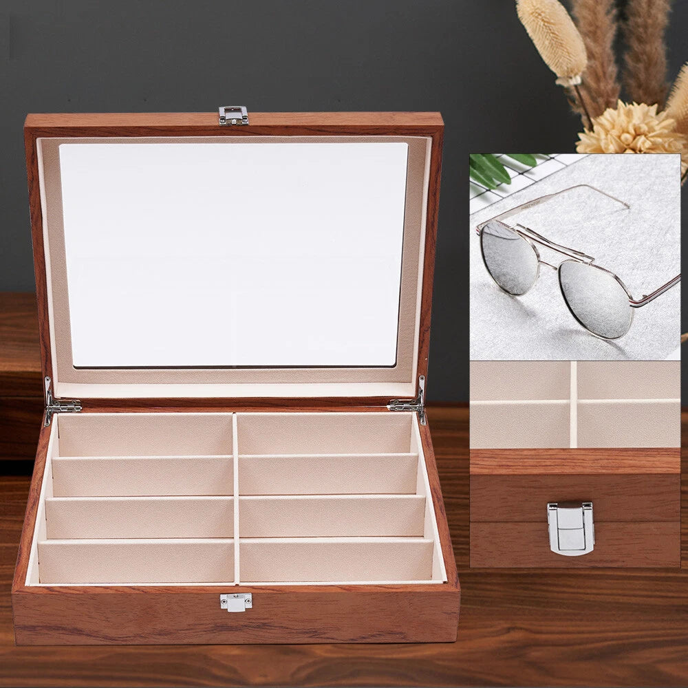 8-Slot Sunglasses Display Storage Organizer Box for Eyewear