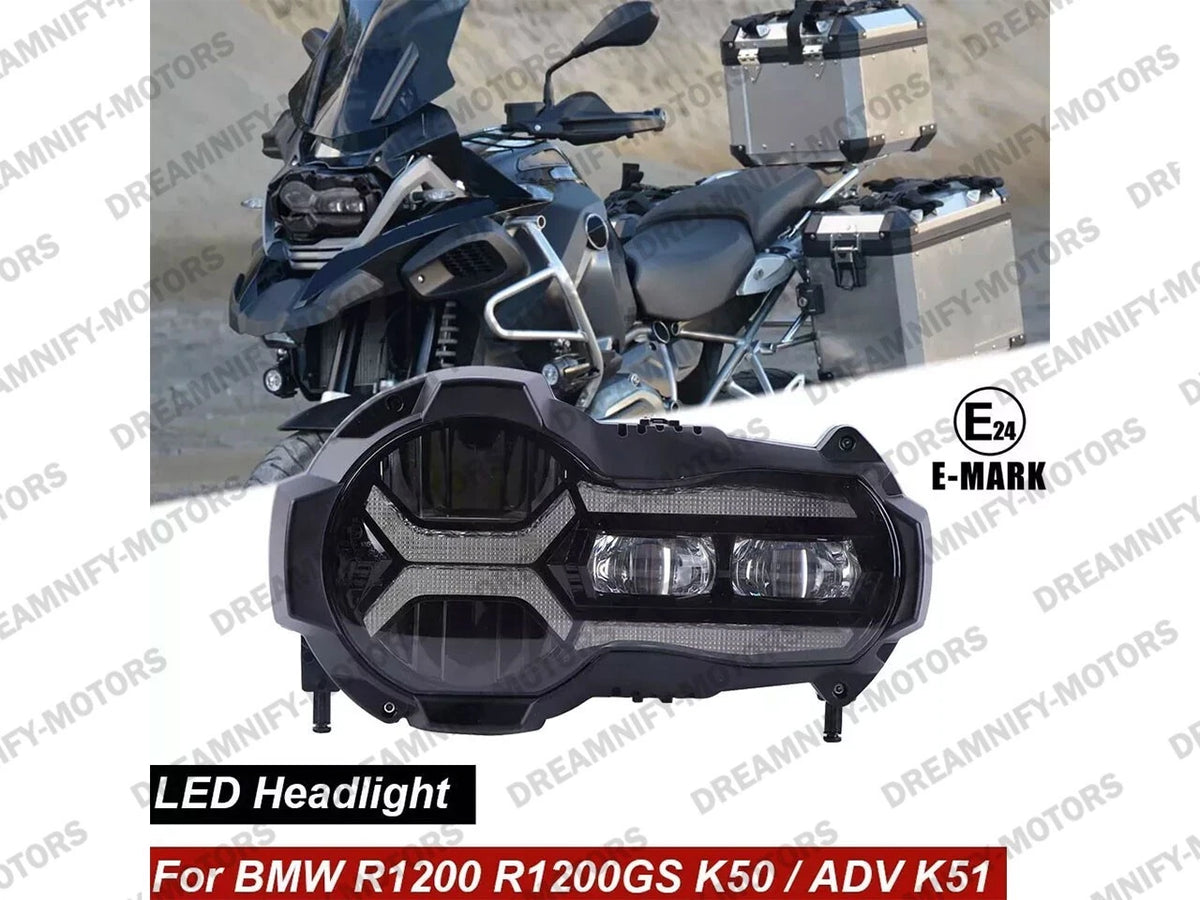 LED Headlight Hi/Low Beam for BMW R1200 R1200GS K50 K51 (2014–2019)