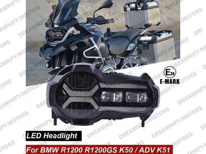 LED Headlight Hi/Low Beam for BMW R1200 R1200GS K50 K51 (2014–2019)