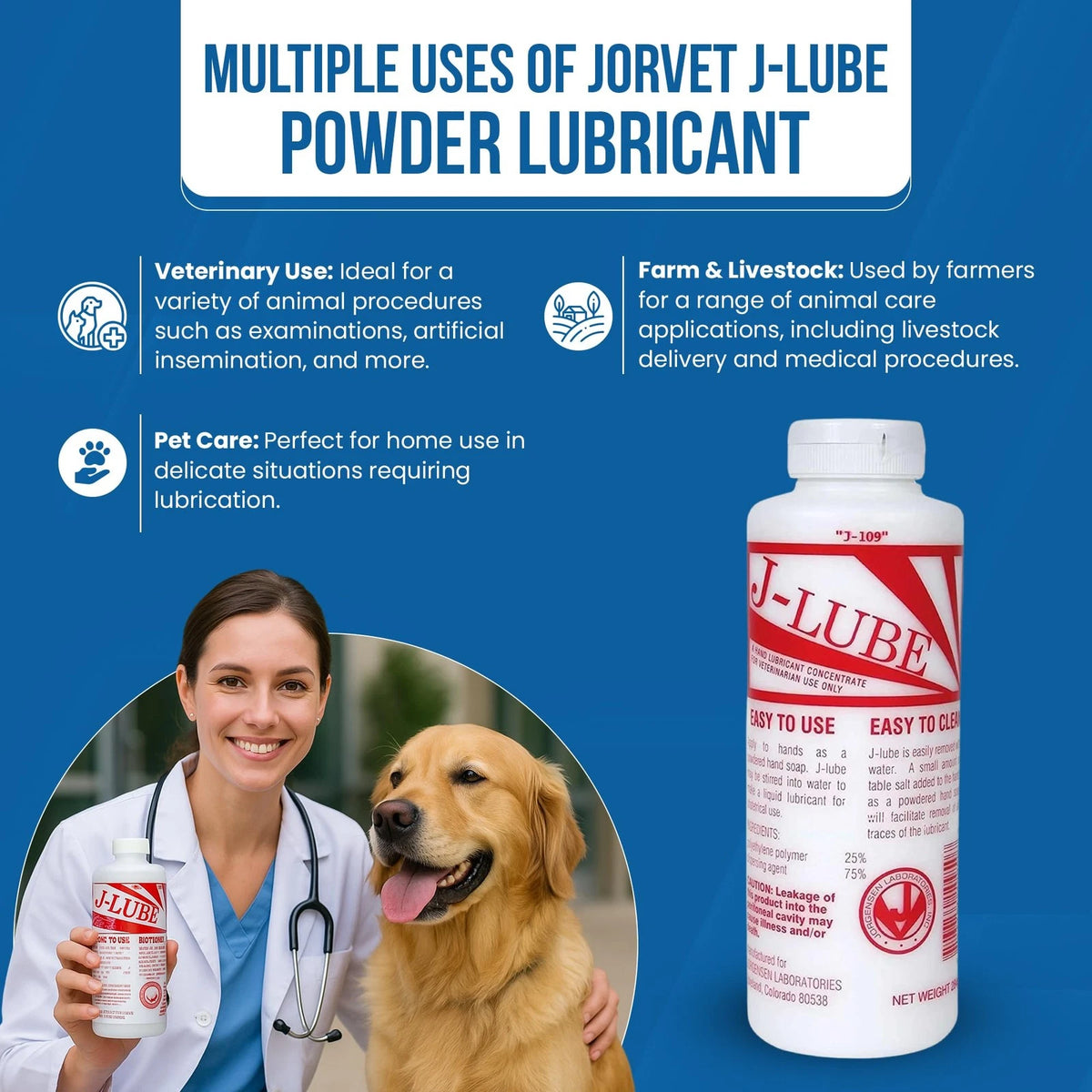 JorVet J-Lube Powder Lubricant for Easy-Mix Formula (Pack of 1)