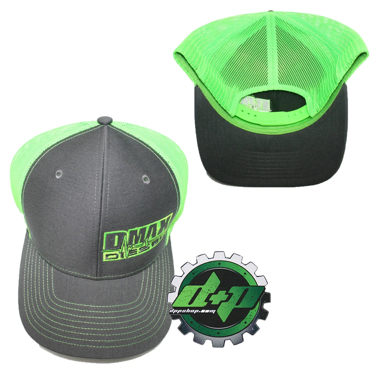 Dmax Duramax Richardson 112 Hat for Truck (Charcoal Gray, Green Mesh)