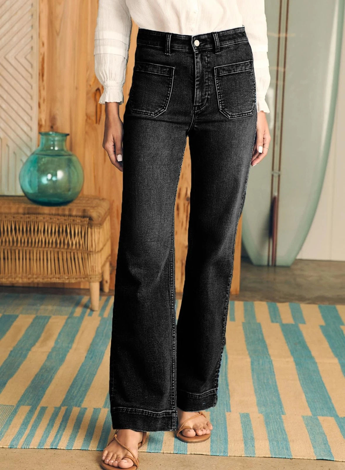 Wide Leg High Waisted Stretchy Jeans for Women (2023)