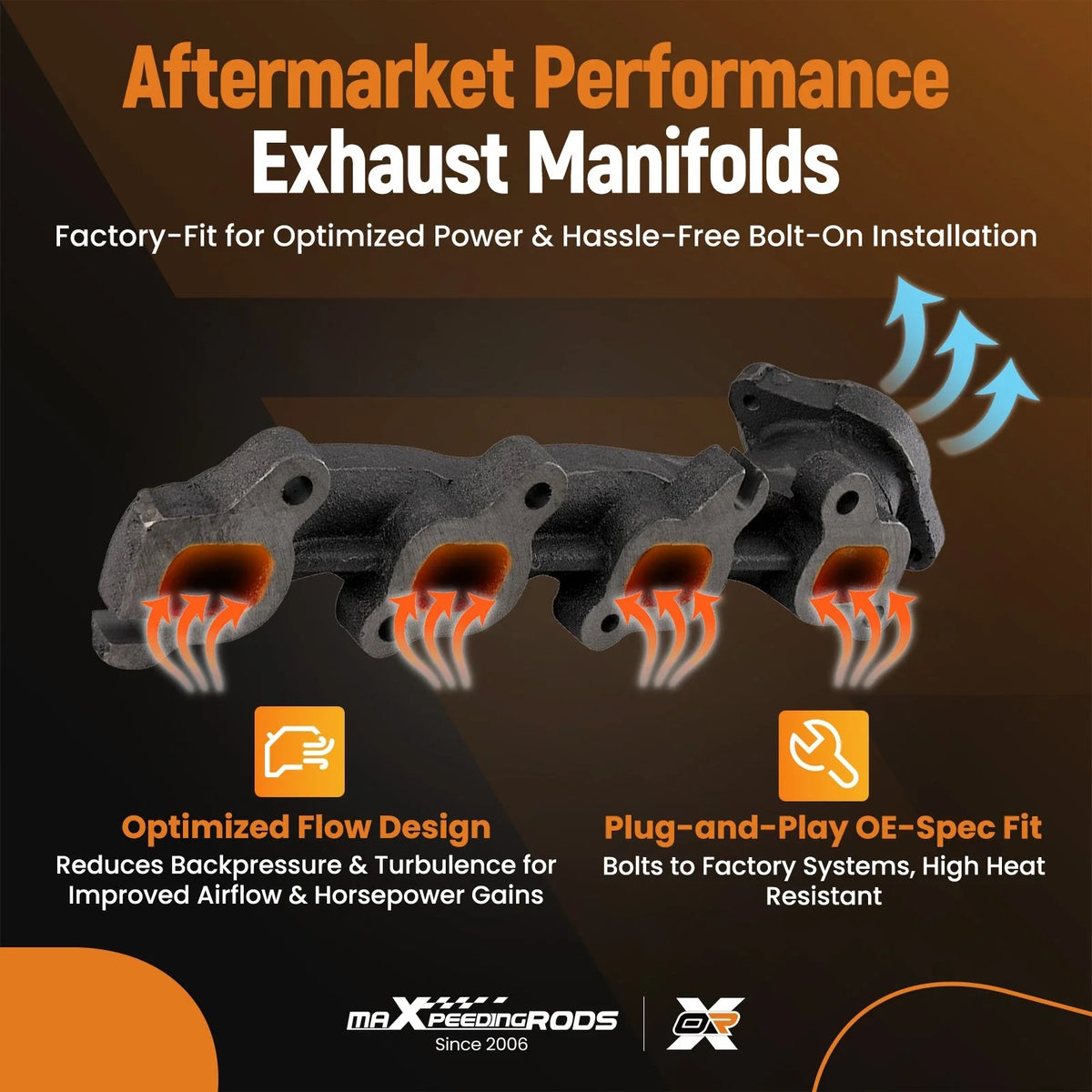 Exhaust Manifold Kit for Ram 1500-3500 5.7L V8 (2013–2018) 101478